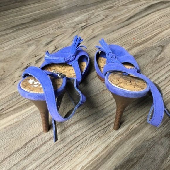 Loft Ann Taylor leather heeled sandals kitten heel - Picture 3 of 6